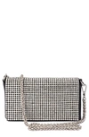 Olga Berg Laura Crystal Convertible Shoulder Bag In Black