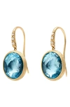 Marco Bicego Women's Jaipur Color 18k Yellow Gold, Blue Topaz & 0.05 Tcw Diamond Drop Earrings In Yellow Gold