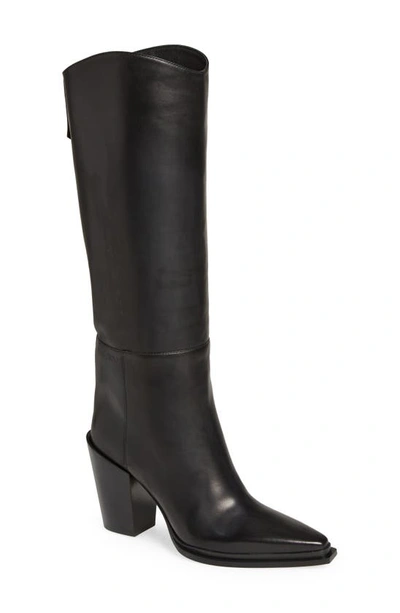 Jimmy Choo Boot In Smooth Leather In  Black/gold