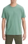 Vince Garment Dyed Crewneck Tee In Washed Mineral Green