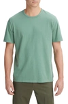 Vince Garment Dyed Crewneck Tee In Green