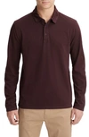 Vince Garment Dye Polo Shirt Washed Pinot In Washed Pinot Vino