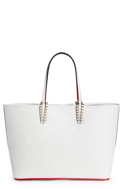 Christian Louboutin Cabata Loubinthesky-print Tote Bag In Bianco