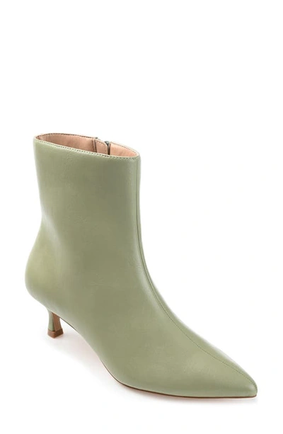Journee Collection Womens Arely Kitten Heel Booties In Green
