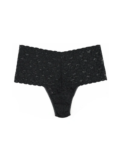 Hanky Panky Retro Signature Lace Thong In Black