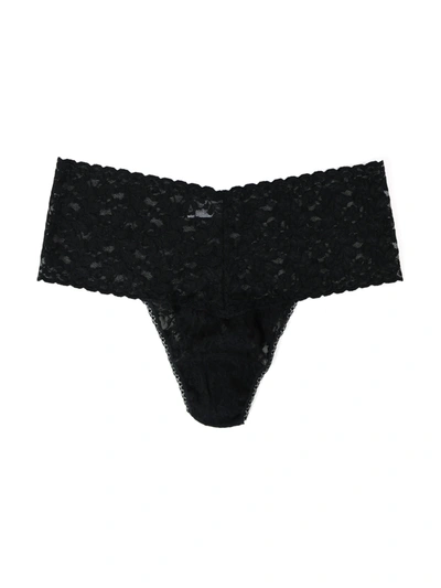 Hanky Panky Plus Size Retro Lace Thong Black