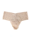 Hanky Panky Plus Size Retro Lace Thong In Brown