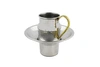 CLASSIC TOUCH DECOR NICKEL MAYIM ACHRONIM SET WITH GOLD HANDLE