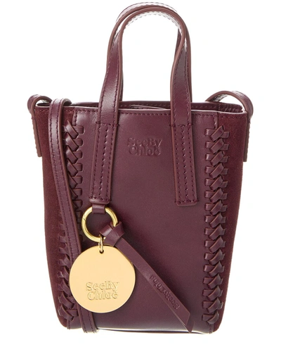 SEE BY CHLOÉ TILDA MINI LEATHER & SUEDE TOTE