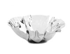 CLASSIC TOUCH DECOR 12.5" ROUND STAINLESS STEEL WAVY DESIGN SERVING BOWL