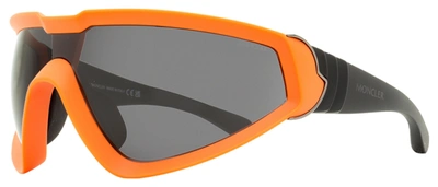 Moncler Ml0249 Wrap Shape Sunglasses In Orange