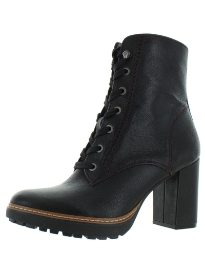 Naturalizer Callie Womens Leather Ankle Boots In Black