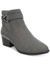 KAREN SCOTT NADINE WOMENS FAUX LEATHER BLOCK HEEL ANKLE BOOTS