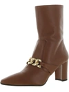 AMALFI BY RANGONI ISABEL WOMENS LEATHER CHAIN ANKLE BOOTS