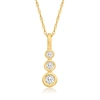 CANARIA FINE JEWELRY CANARIA DIAMOND 3-BEZEL PENDANT NECKLACE IN 10KT YELLOW GOLD