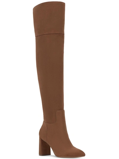 Jessica Simpson Akemi Womens Faux Suede Pointed Over-the-knee Boots In Brown