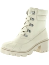 Madden Girl Bubbles Womens Side Zip Platform Ankle Boots In Beige