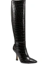 MARC FISHER WOMENS FAUX LEATHER POINTED TOE KNEE-HIGH BOOTS