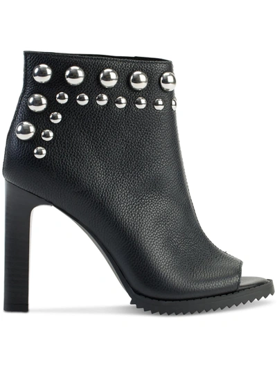 Karl Lagerfeld Bonnie Womens Peep Toe Dressy Booties In Black