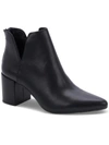 Aqua College Trey Womens Leather Notched Booties In Black