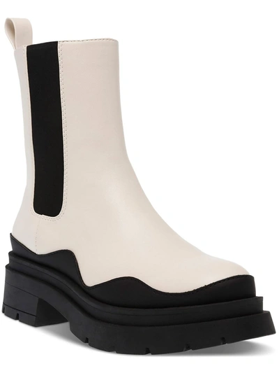 WILD PAIR GRAYCE WOMENS LUG SOLE LEATHER BOOTIES