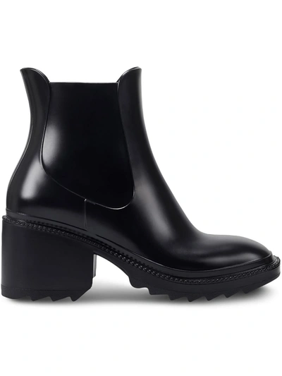 Inc Eadin Womens Waterproof Block Heel Rain Boots In Black