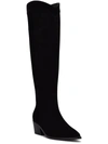Nine West Orece Womens Suede Tall Knee-high Boots In Black