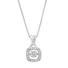Max + Stone Dancing Diamond Xoxo Cushion Pendant Necklace In 925 Sterling Silver (1/10 Ct. Tw.), 18" In Silver
