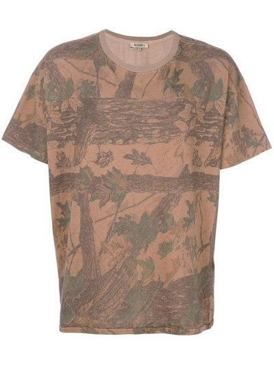 Yeezy Season 4 Forest-print Cotton-jersey T-shirt In Multicoloured