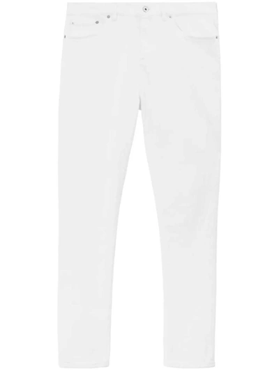Burberry Mid-rise Slim-fit Jeans In White