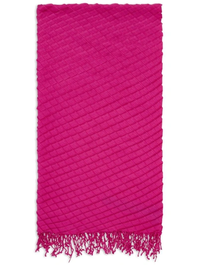Emporio Armani Fringed Scarf In Pink