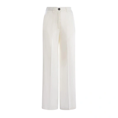 Forte Forte Trousers  My Pants In Silk Satin In White