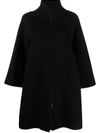 Gianluca Capannolo Synthetic Fibers Coat In Black