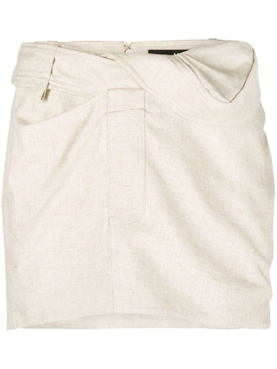Jacquemus La Mini Jupe Bahia Skirt In Beige