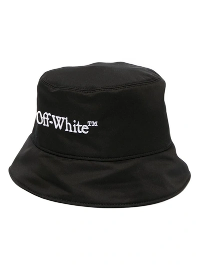 Off-white Logo Bucket Hat In Black