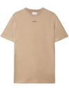Off-white Off White Logo Cotton T Shirt In Brown