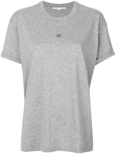 Stella Mccartney Stella Star Cotton Jersey T-shirt In Gray