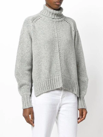 Isabel Marant Dasty Wool-blend Turtleneck Sweater In Grey