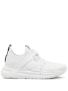 Moncler Lunarove Rubber And Leather-trimmed Neoprene Sneakers In White