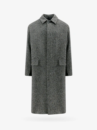 Hevo Cavallino Single-breasted Coat In Grey
