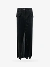 Blumarine Jeans-insert Distressed Full Skirt In Black
