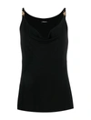 Versace Medusa Cowl Neck Top In Black