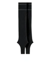 Durazzi Milano Fingerless Ribbed-knit Gloves In Black