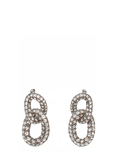 Isabel Marant Crystal-embellished Drop Earrings - Silver - One Size In Silber