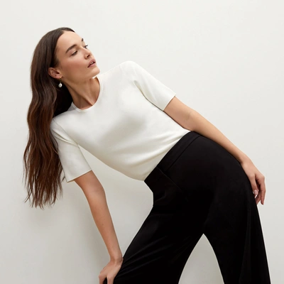 M.m.lafleur The Choe Top - Eco 365knit In Ivory