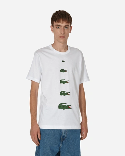 Comme Des Garçons Shirt X Lacoste Logo-print T-shirt In White