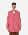 Comme Des Garçons Shirt Oversized Knit Cardigan In Pink