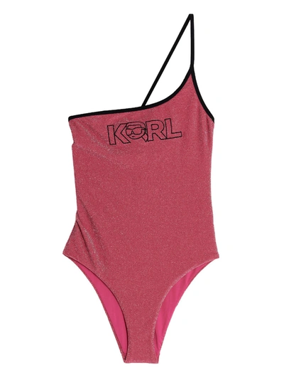 KARL LAGERFELD 'IKONIK 2.0' ONE-PIECE SWIMSUIT