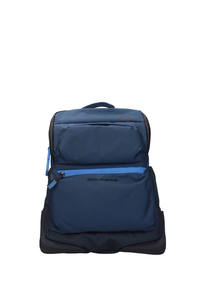 Piquadro Debossed-logo Detail Backpack In Blue
