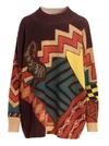 Etro Geometric-print Wool Jumper In Multicolor